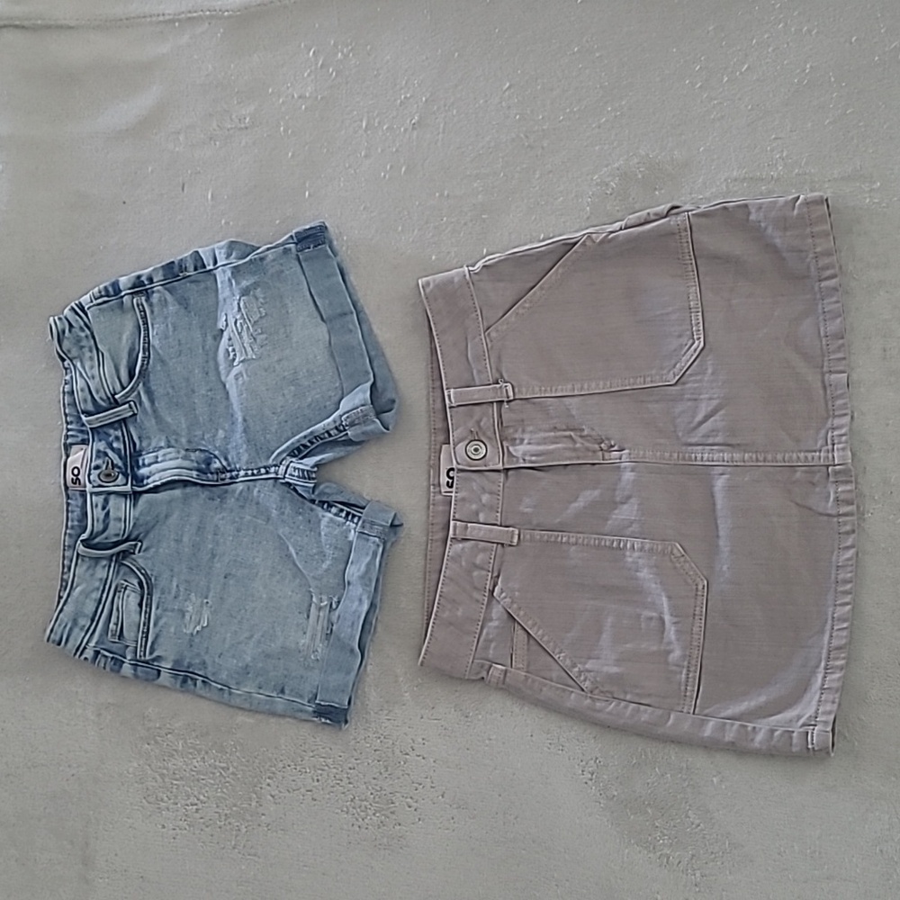 SO Girls 12 Denim Shorts + Utility Mini Skirt Stretch Casual Summer Bundle Set